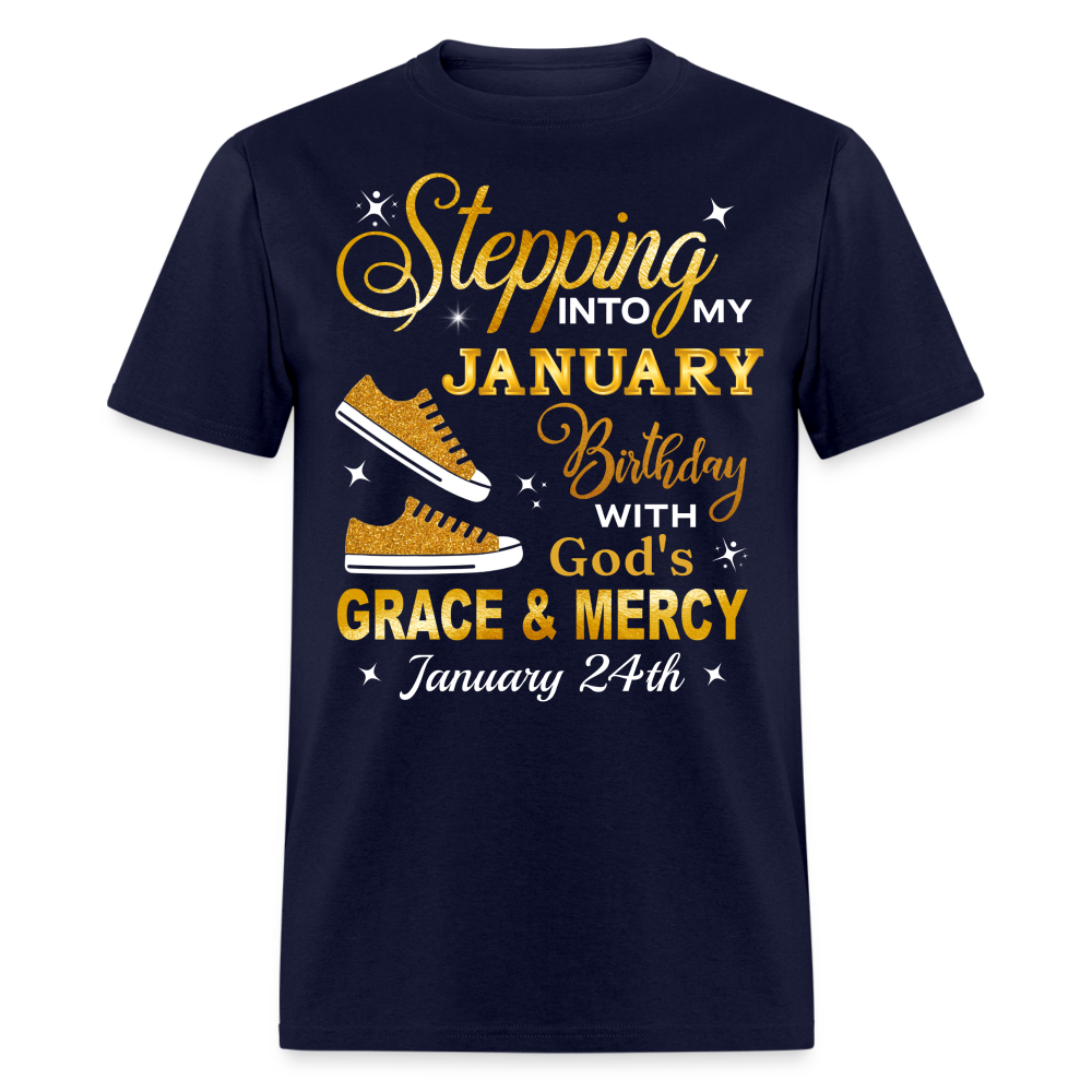 24TH JANUARY GOD'S GRACE SHIRT - navy
