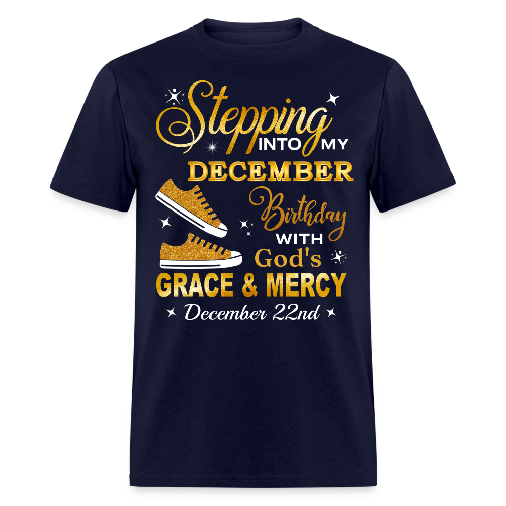 22ND DECEMBER GOD'S GRACE SHIRT - navy