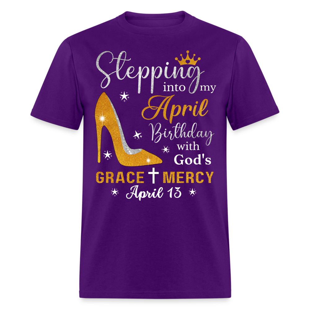 13TH APRIL GRACE AND MERCY UNISEX SHIRT - purple