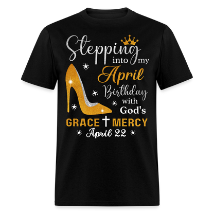 22ND APRIL GRACE AND MERCY UNISEX SHIRT - black