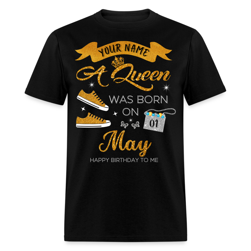 PERSONALIZABLE QUEEN MAY SHIRT - black