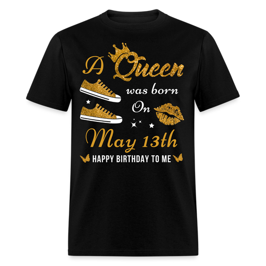 QUEEN 13TH MAY UNISEX SHIRT - black