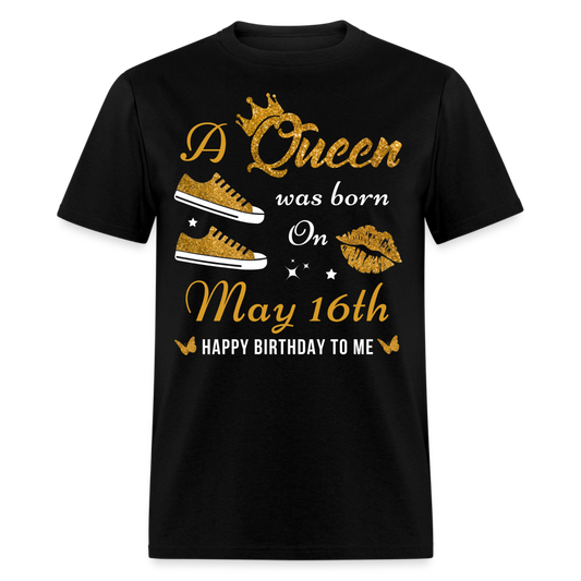 QUEEN 16TH MAY UNISEX SHIRT - black