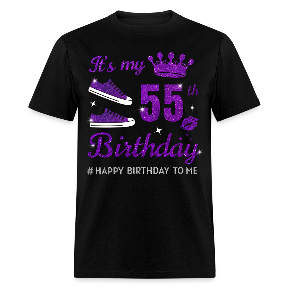 IT'S MY 55TH BIRTHDAY UNISEX SHIRT - black