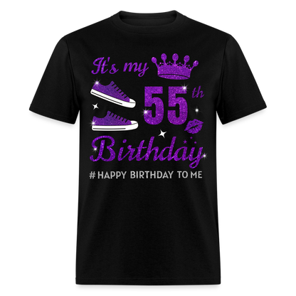 IT'S MY 55TH BIRTHDAY UNISEX SHIRT - black