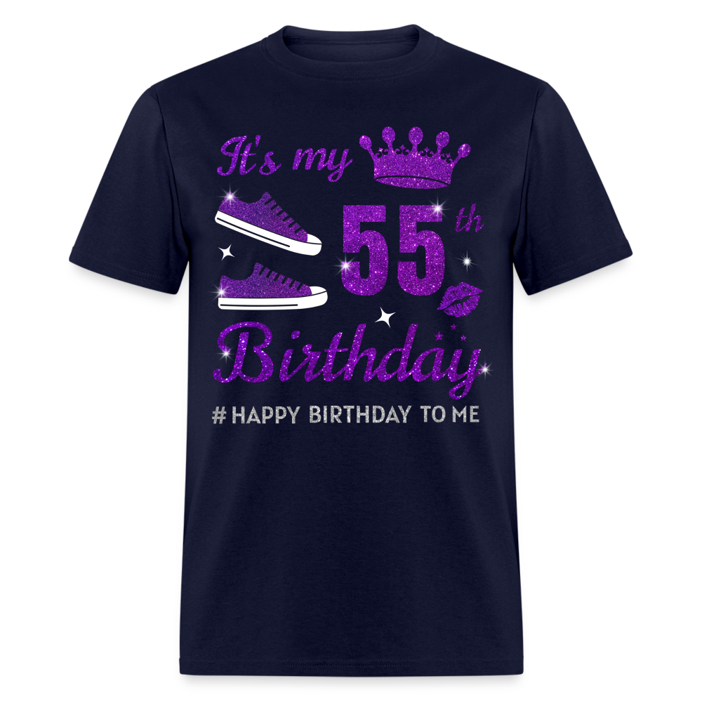 IT'S MY 55TH BIRTHDAY UNISEX SHIRT - navy